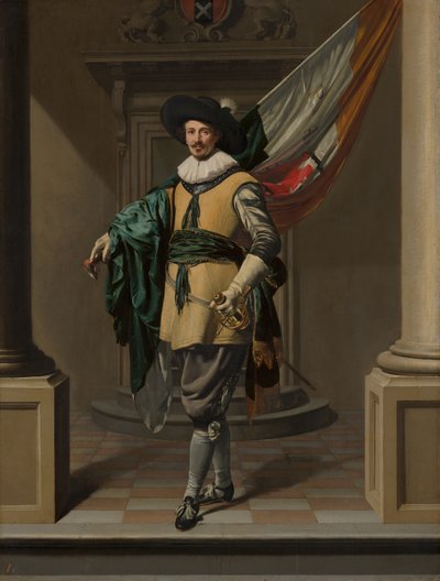 Portrait of Loef Vredericx (1590-1668) as Standard Bearer by Thomas de Keyser